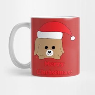 Merry Christmas! Dog in Santa Hat Mug